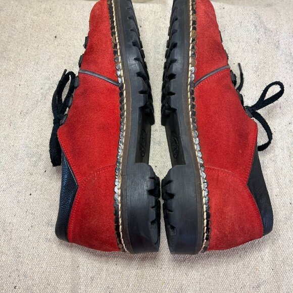 Kandahar Made In Switzerland Red Suede Leather Loafer Shoes Sz 8 - 8.5 - Picture 3 of 10